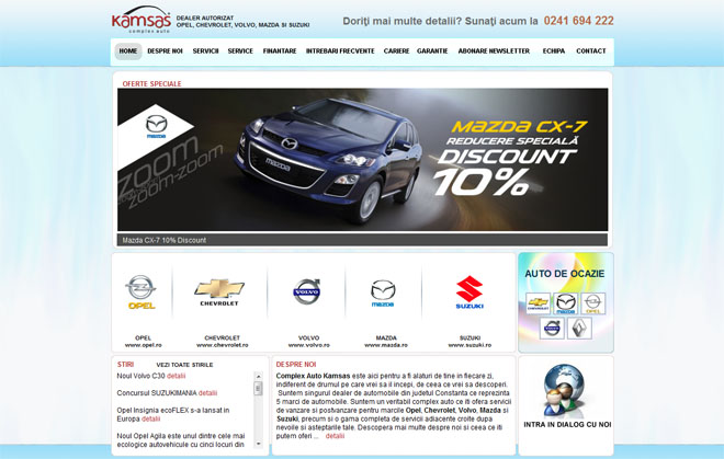 Kamsas - dealer autorizat Opel, Chevrolet, Volvo, Mazda şi Suzuki